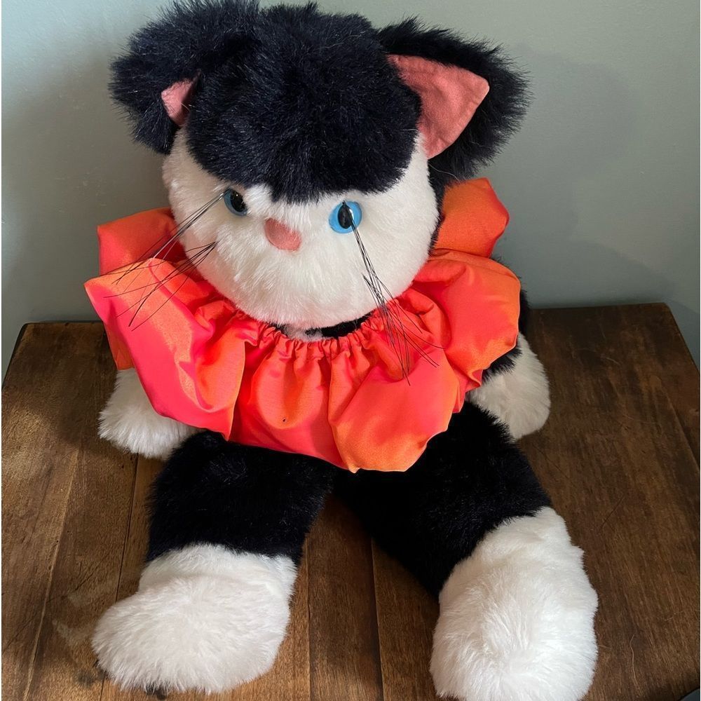 Phebe Phillips plush cat Tuck 22” signed